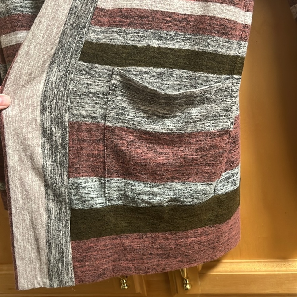 Bobeau Striped Multicolor Cardigan Sweater - Picture 2 of 5